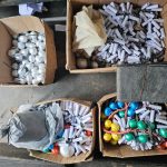 Sejumlah barang bukti petasan dan bahan peledak diamankan petugas Polres Pamekasan saat penggerebekan lokasi produksi mercon ilegal di Desa Rek Kerrek, Pamekasan.